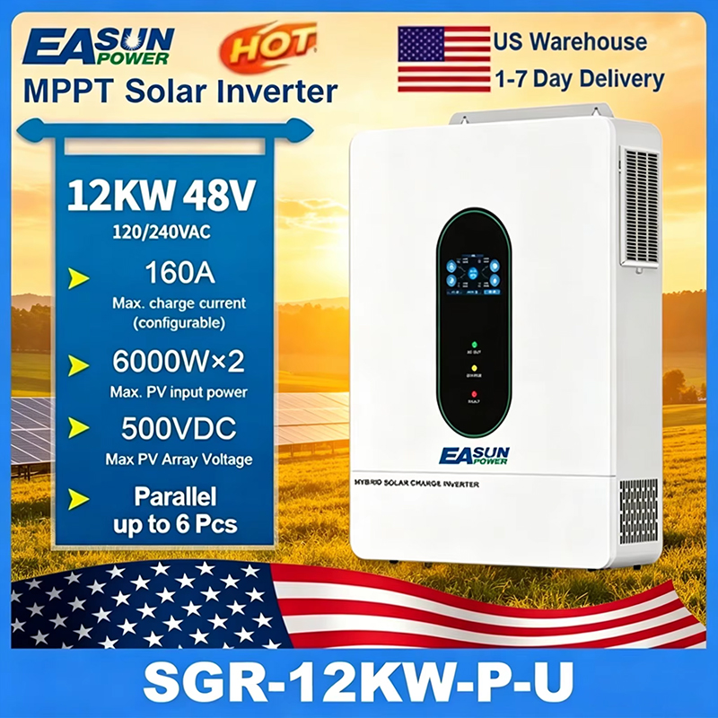 EASUN POWER 120V/110V 12KW hyb - Grid Tie Inverter Limiter 2000W 评论和价格