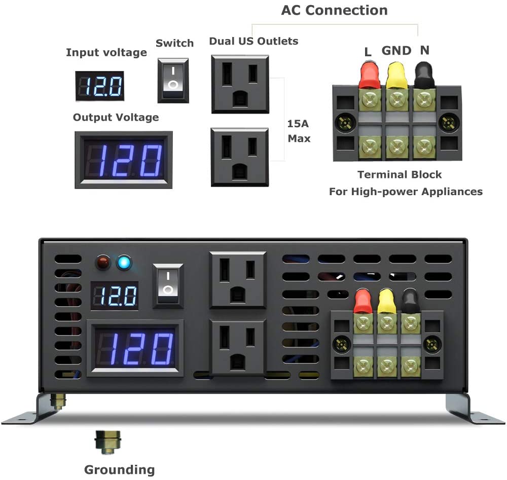 Pure Sine Wave Inverter 5000W  - Pure Sine Wave Inverter 5000W 48V 220V 评论和价格