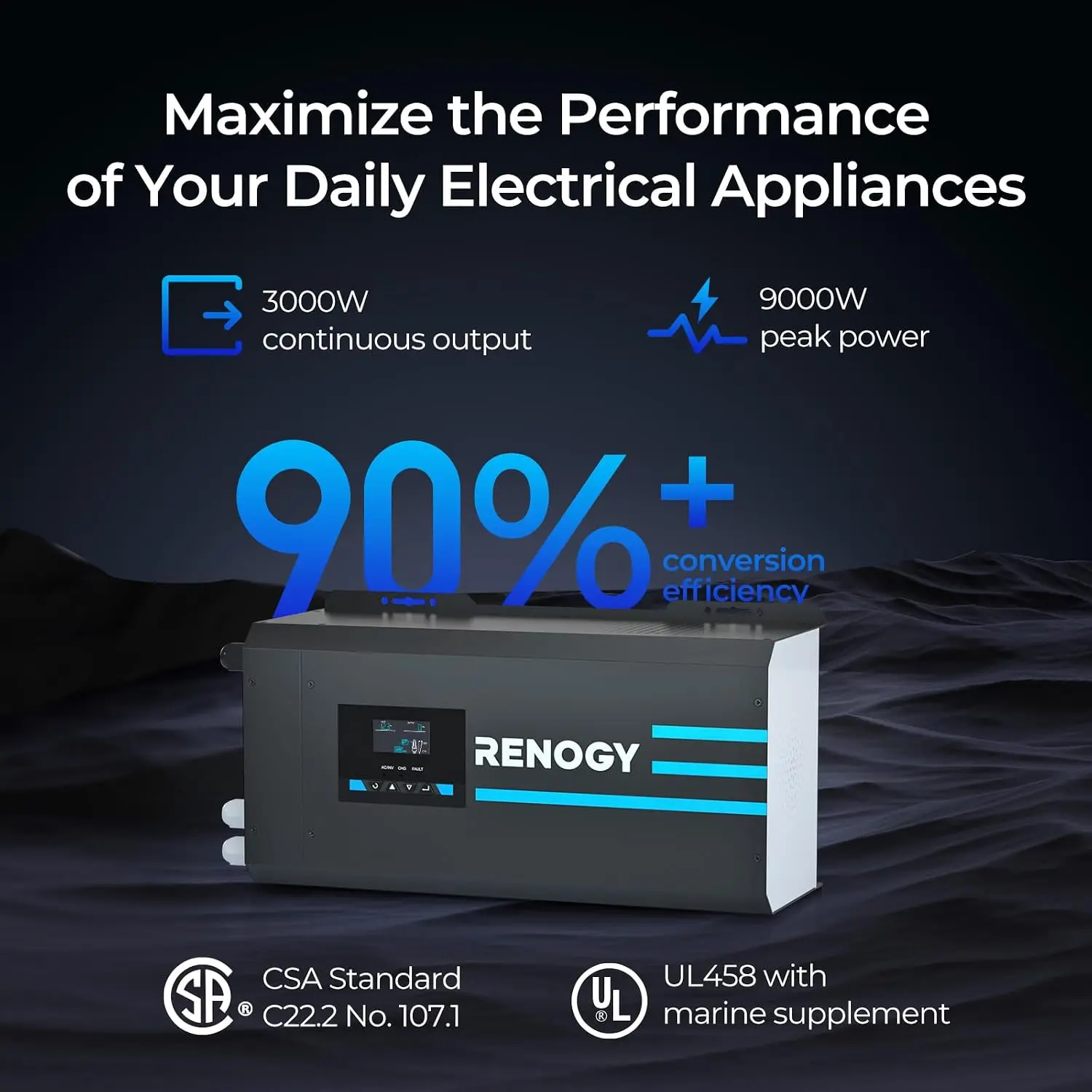 Renogy 3000w Pure Sine Wave In - Rv Pure Sine Inverter Charger 3000W 12V 评论和价格